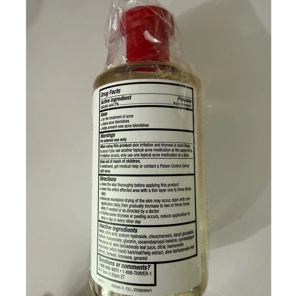 NEW Thayers Blemish Clearing 2% BHA Toner Salicylic Acid Acne Treatment 12 fl oz